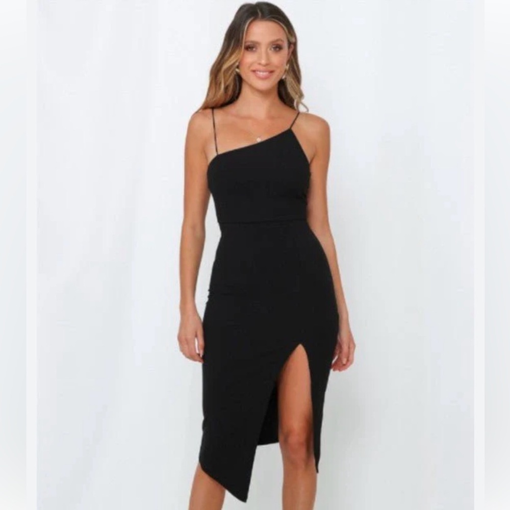 Hello Molly Black Midi Dress